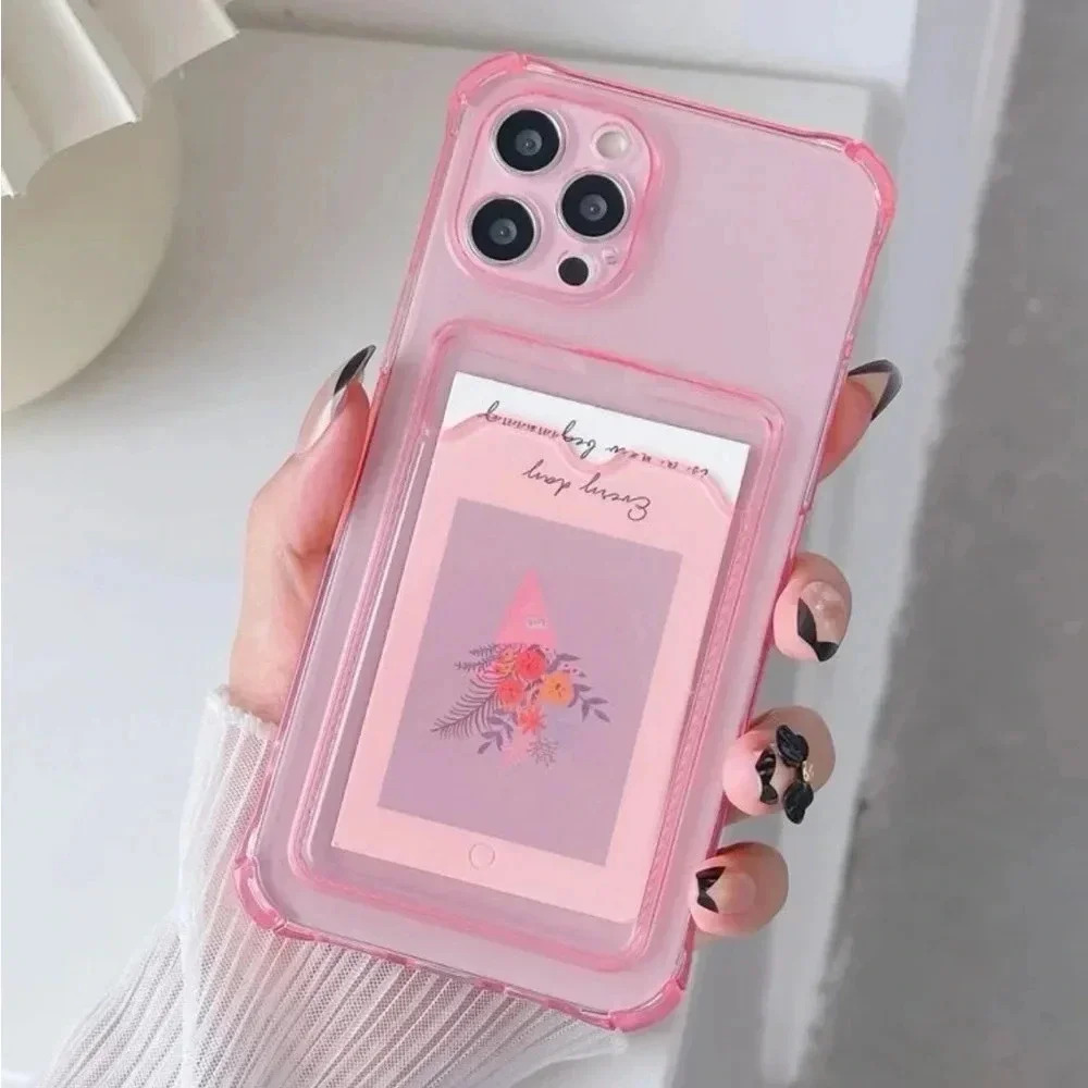 ⚠️Clearance iPhone 14/Pro/Pro Max Pink Transparent Phone Case - Picture 1 of 4